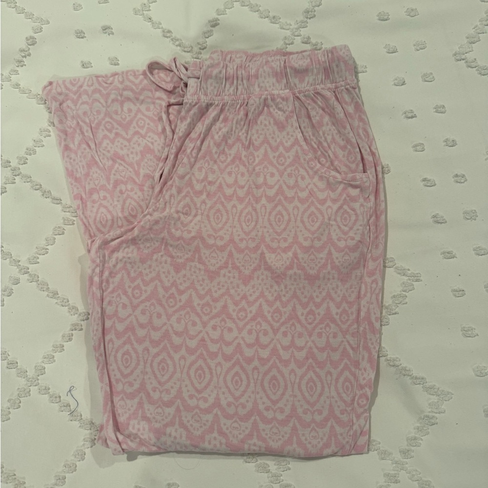 Pink Patterned Pajama Pants